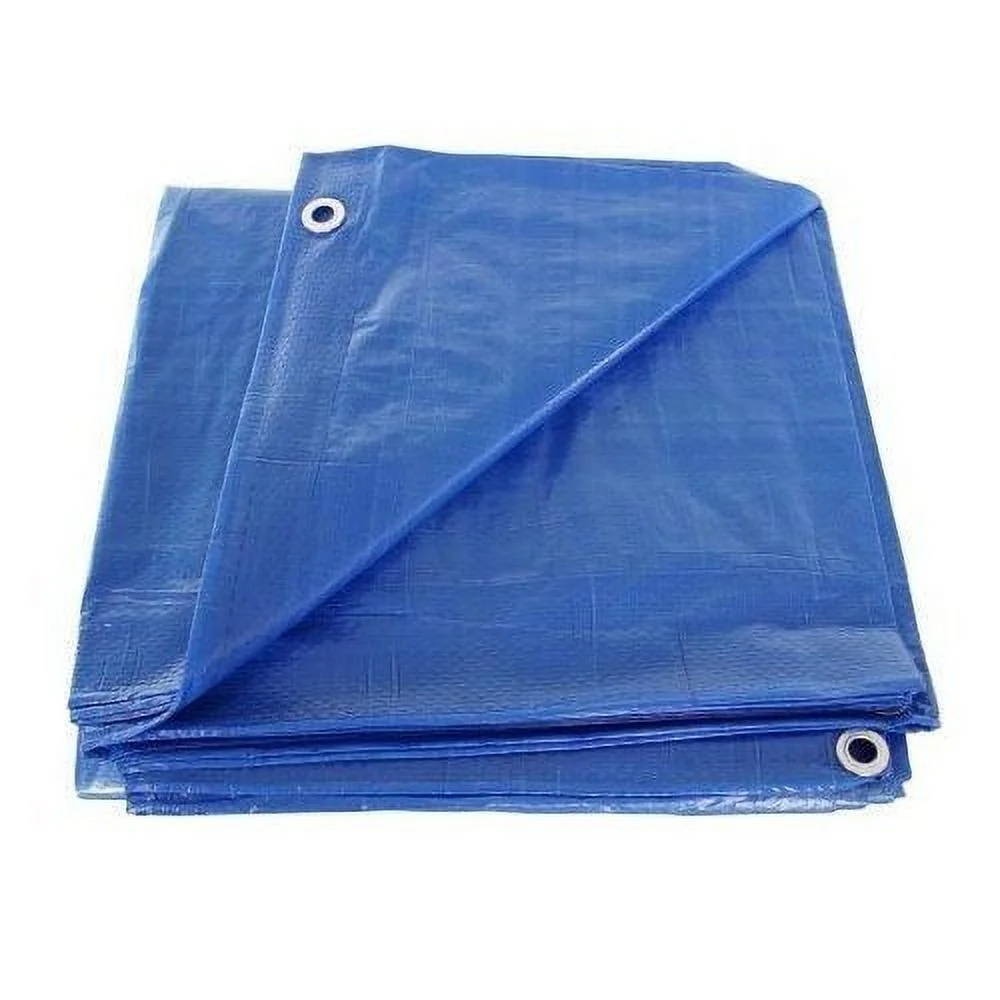 Blue tarpaulin