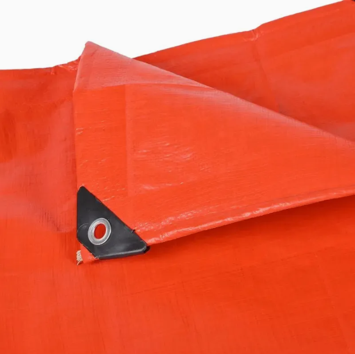 Orange tarpaulin