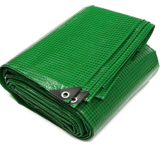Green mesh tarpaulin