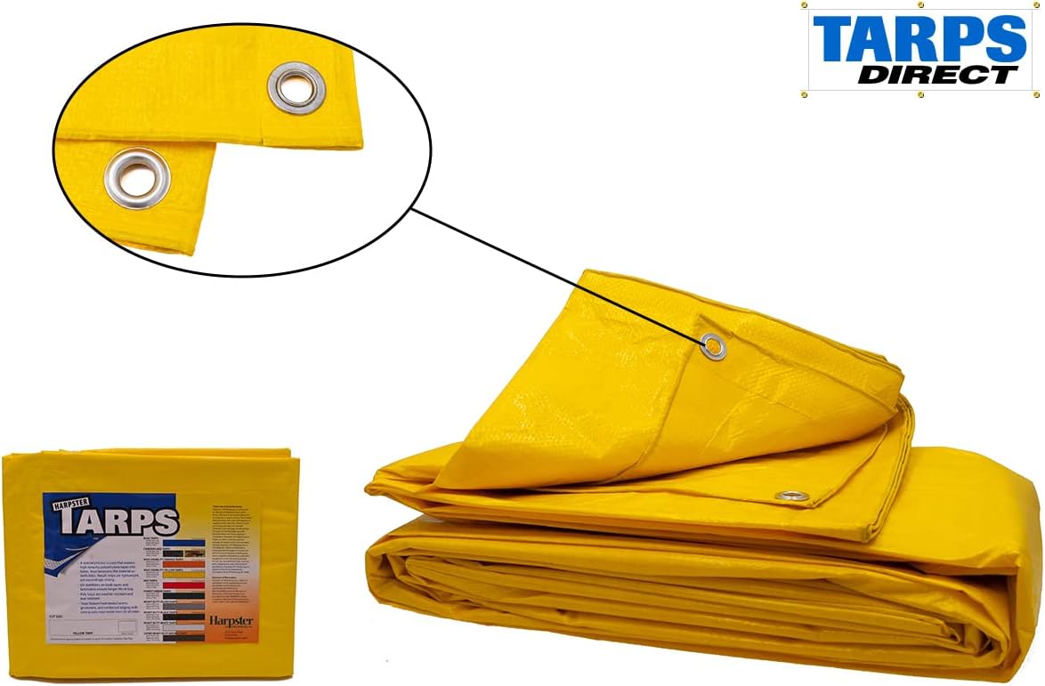 Yellow tarpaulin