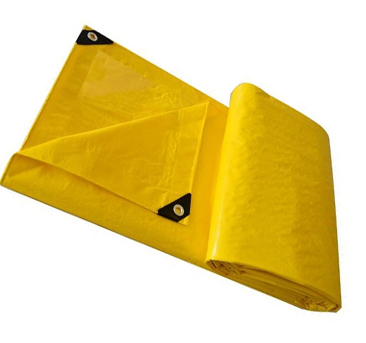 Yellow tarpaulin