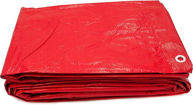 Red tarpaulin