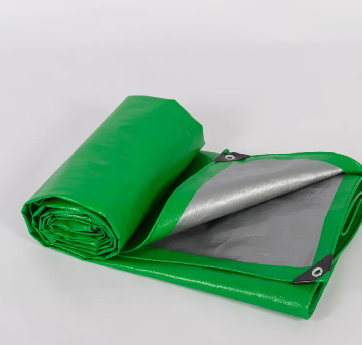 Green tarpaulin