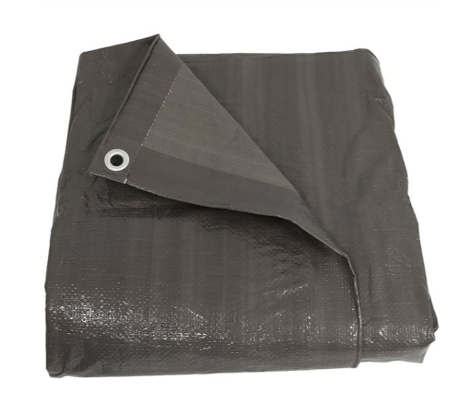 Grey tarpaulin